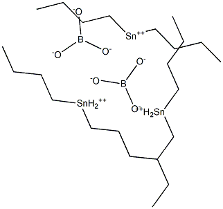 Boric acid dibutyltin(IV) salt Struktur