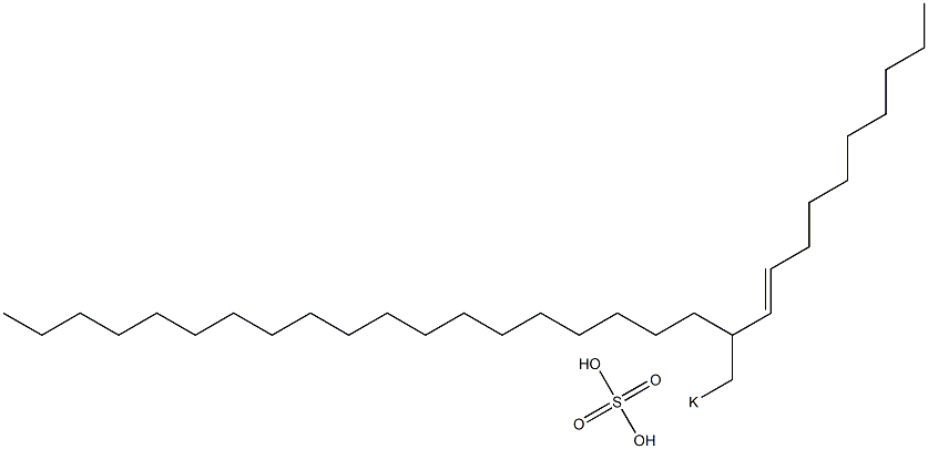 Sulfuric acid 2-(1-decenyl)henicosyl=potassium ester salt Struktur