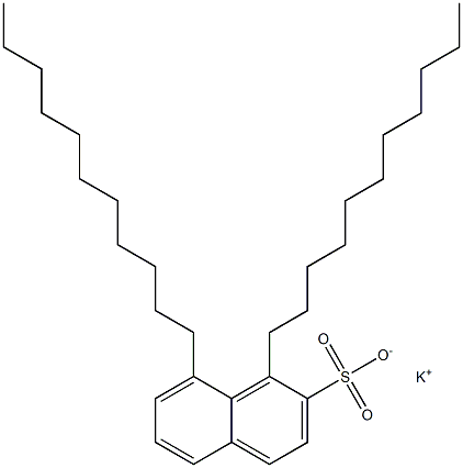 1,8-Diundecyl-2-naphthalenesulfonic acid potassium salt Struktur