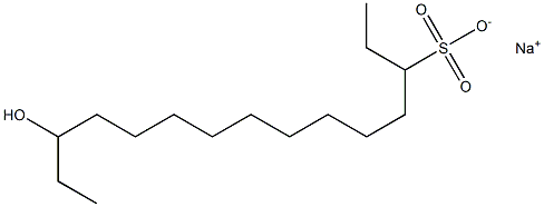 13-Hydroxypentadecane-3-sulfonic acid sodium salt Struktur