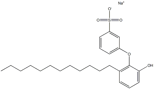 2'-Hydroxy-6'-dodecyl[oxybisbenzene]-3-sulfonic acid sodium salt Struktur