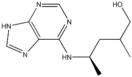 (4R)-2-Methyl-4-(9H-purin-6-ylamino)-1-pentanol Struktur