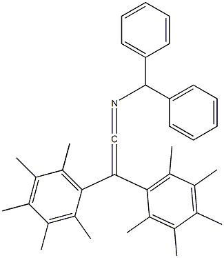 N-(Diphenylmethyl)-1,1-bis(2,3,4,5,6-pentamethylphenyl)ketenimine Struktur