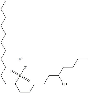 5-Hydroxydocosane-11-sulfonic acid potassium salt Struktur