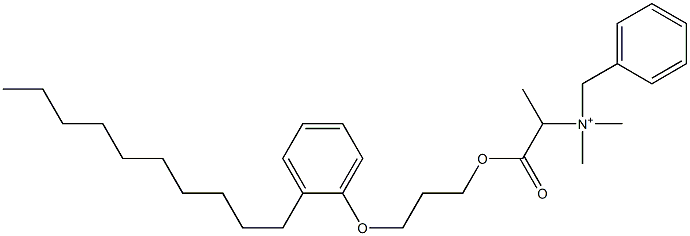 N,N-Dimethyl-N-benzyl-N-[1-[[3-(2-decylphenyloxy)propyl]oxycarbonyl]ethyl]aminium Struktur