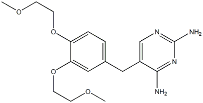 2,4-Diamino-5-[3,4-bis(2-methoxyethoxy)benzyl]pyrimidine Struktur