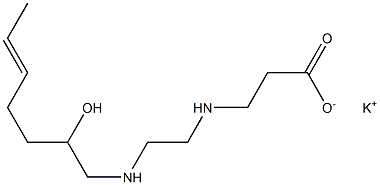 3-[N-[2-[N-(2-Hydroxy-5-heptenyl)amino]ethyl]amino]propionic acid potassium salt Struktur