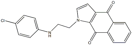 1-[2-(4-Chloroanilino)ethyl]-1H-benz[f]indole-4,9-dione Struktur