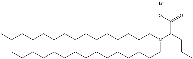 2-(Dipentadecylamino)valeric acid lithium salt Struktur