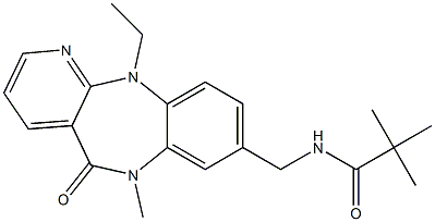 6,11-Dihydro-8-pivaloylaminomethyl-11-ethyl-6-methyl-5H-pyrido[2,3-b][1,5]benzodiazepin-5-one Struktur