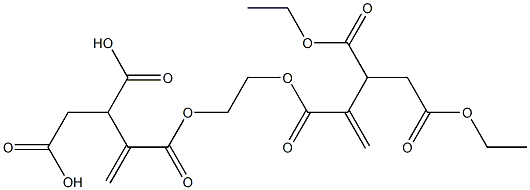 3,3'-[Ethylenebis(oxycarbonyl)]bis(3-butene-1,2-dicarboxylic acid diethyl) ester Struktur