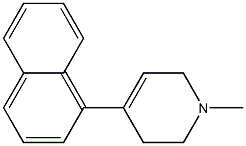 1,2,3,6-Tetrahydro-1-methyl-4-(1-naphtyl)pyridine Struktur