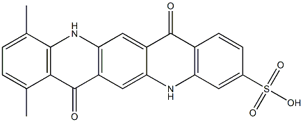 5,7,12,14-Tetrahydro-8,11-dimethyl-7,14-dioxoquino[2,3-b]acridine-3-sulfonic acid Struktur