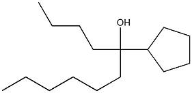 1-Butyl-1-cyclopentyl-1-heptanol Struktur