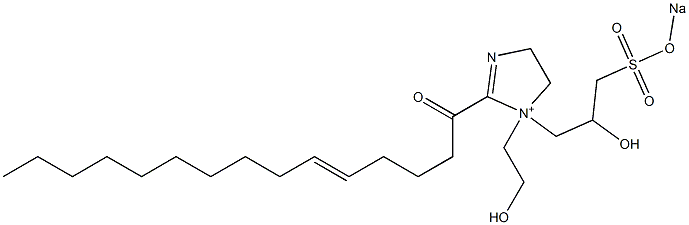 1-(2-Hydroxyethyl)-1-[2-hydroxy-3-(sodiooxysulfonyl)propyl]-2-(5-pentadecenoyl)-2-imidazoline-1-ium Struktur