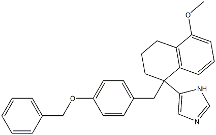 1-(4-Benzyloxybenzyl)-5-methoxy-1-(1H-imidazol-5-yl)-1,2,3,4-tetrahydronaphthalene Struktur