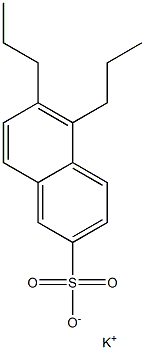 5,6-Dipropyl-2-naphthalenesulfonic acid potassium salt Struktur