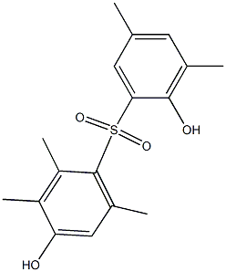 2',4-Dihydroxy-2,3,3',5',6-pentamethyl[sulfonylbisbenzene] Struktur