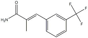 2-Methyl-3-(m-trifluoromethylphenyl)propenamide Struktur