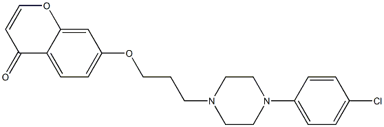 7-[3-[4-(4-Chlorophenyl)-1-piperazinyl]propyloxy]-4H-1-benzopyran-4-one Struktur