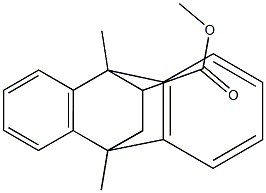 9,10-Dihydro-9,10-dimethyl-9,10-ethanoanthracene-11-carboxylic acid methyl ester Struktur