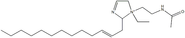 1-[2-(Acetylamino)ethyl]-1-ethyl-2-(2-tridecenyl)-3-imidazoline-1-ium Struktur