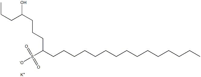 4-Hydroxytricosane-8-sulfonic acid potassium salt Struktur