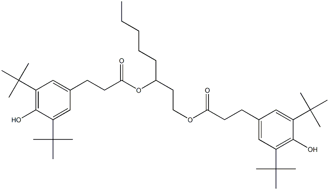 Bis[3-(3,5-di-tert-butyl-4-hydroxyphenyl)propionic acid]1,3-octanediyl ester Struktur