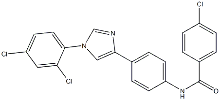 4-Chloro-N-[4-[1-[2,4-dichlorophenyl]-1H-imidazol-4-yl]phenyl]benzamide Struktur