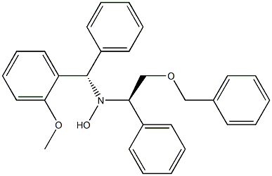 N-[(R)-2-Benzyloxy-1-phenylethyl]-N-[(S)-phenyl(2-methoxyphenyl)methyl]hydroxylamine Struktur