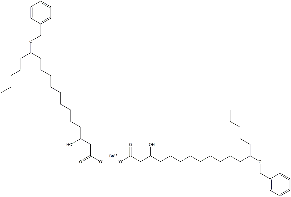 Bis(13-benzyloxy-3-hydroxystearic acid)barium salt Struktur