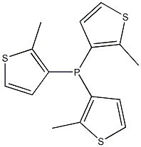 Tris(2-methylthiophen-3-yl)phosphine Struktur