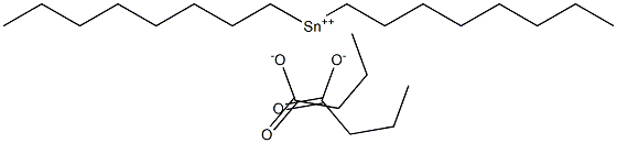 Dibutyric acid dioctyltin(IV) salt Struktur