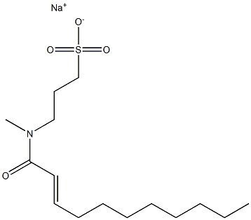 3-[N-(2-Undecenoyl)-N-methylamino]-1-propanesulfonic acid sodium salt Struktur