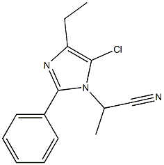 5-Chloro-1-(1-cyanoethyl)-4-ethyl-2-phenyl-1H-imidazole Struktur