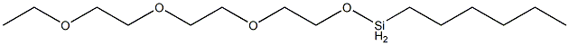 Hexyl[2-[2-(2-ethoxyethoxy)ethoxy]ethoxy]silane Struktur