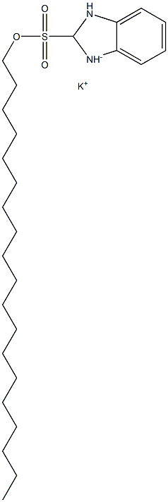 2,3-Dihydro-2-nonadecyl-1H-benzimidazole-2-sulfonic acid potassium salt Struktur