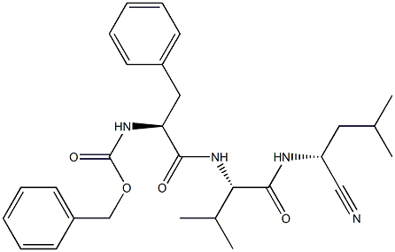 (2R)-2-[[N-[N-(Benzyloxycarbonyl)-L-phenylalanyl]-L-valyl]amino]-4-methylpentanenitrile Struktur