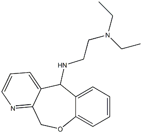 5,11-Dihydro-5-(2-diethylaminoethylamino)[1]benzoxepino[3,4-b]pyridine Struktur