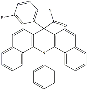 5'-Fluoro-14-phenylspiro[dibenz[c,h]acridine-7(14H),3'-[3H]indol]-2'(1'H)-one Struktur