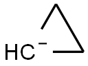 Cyclopropyl anion Struktur