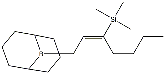 9-[(E)-3-(Trimethylsilyl)-2-heptenyl]-9-borabicyclo[3.3.1]nonane Struktur