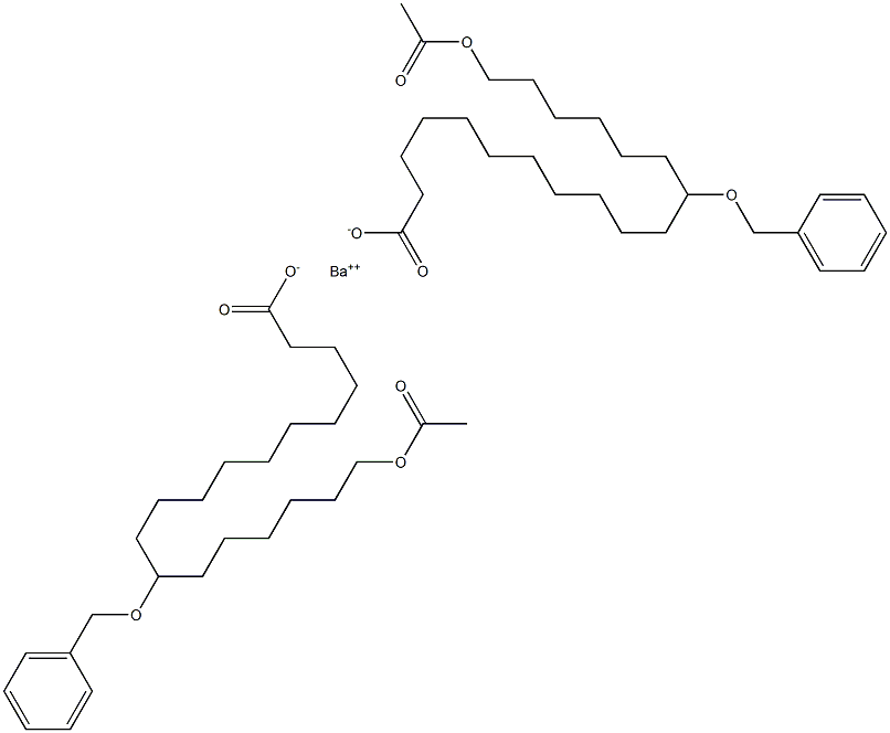 Bis(12-benzyloxy-18-acetyloxystearic acid)barium salt Struktur