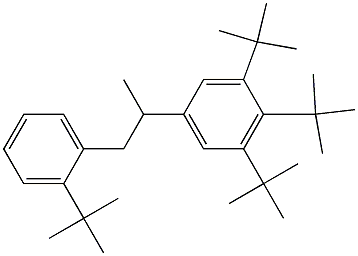 2-(3,4,5-Tri-tert-butylphenyl)-1-(2-tert-butylphenyl)propane Struktur