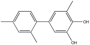 6-Methyl-4-(2,4-dimethylphenyl)benzene-1,2-diol Struktur