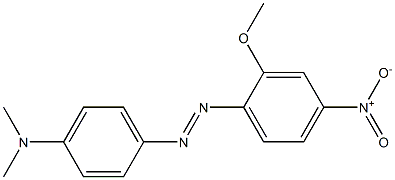 N,N-Dimethyl-2'-methoxy-4'-nitroazobenzene-4-amine Struktur