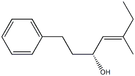 (3R,4E)-5-Methyl-1-phenyl-4-hepten-3-ol Struktur