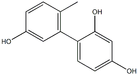 6'-Methyl-1,1'-biphenyl-2,3',4-triol Struktur