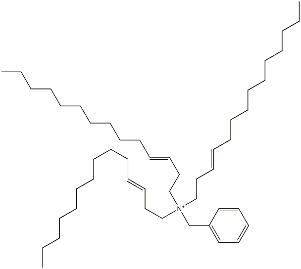 Tri(3-tetradecenyl)benzylaminium Structure