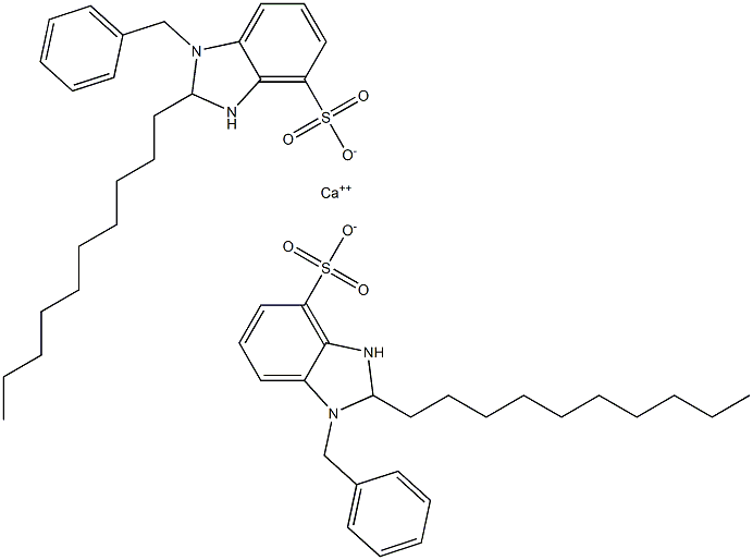 Bis(1-benzyl-2-decyl-2,3-dihydro-1H-benzimidazole-4-sulfonic acid)calcium salt Struktur